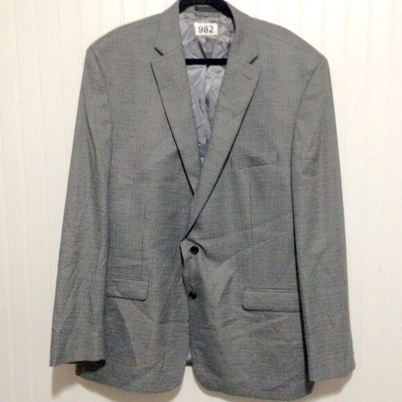Lauren Ralph Lauren Blazer Men 52L Gray Herringbone Polyester Blend Sport Coat - Picture 1 of 3